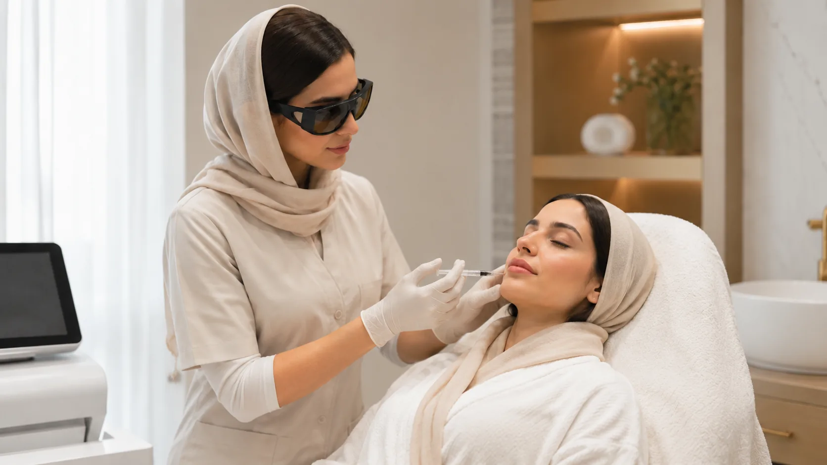 تزریق ژل و فیلر در کرج فیلر لب گونه چانه و خط خنده